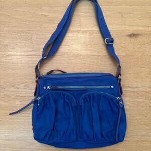 MZ Wallace Paige Crossbody in Sapphire w/ Red Trim